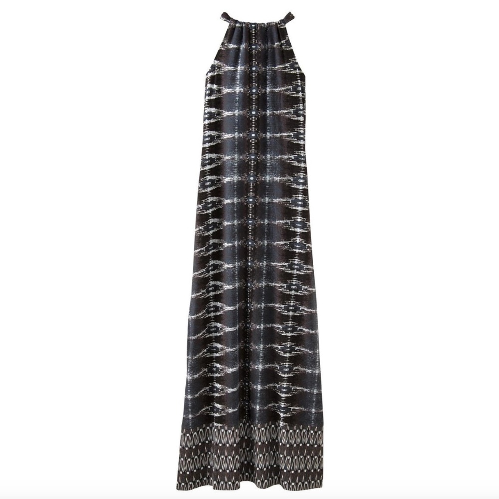 Athleta Santana Maxi Dress Moon Gray Size S Built in Bra Athleisure Granola Girl